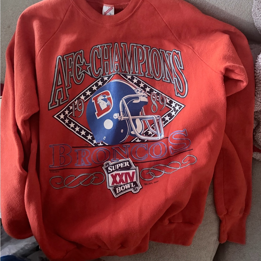Vintage jerzeez Denver broncos crew neck